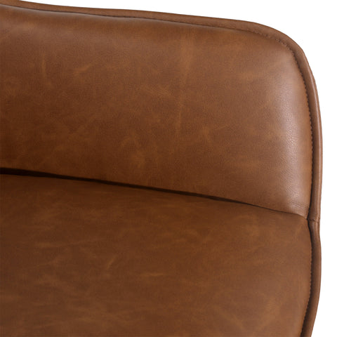 Verity Antique Brown and Black Powder Coated Legs Dining Chair