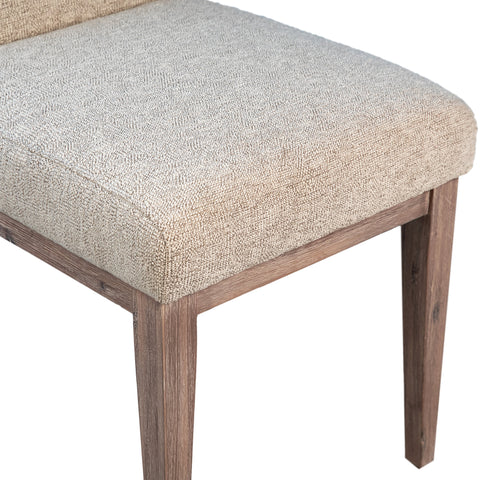 Daisy Natural Warm Wash Legs with Salt and Pepper Upholstery Dining Chair