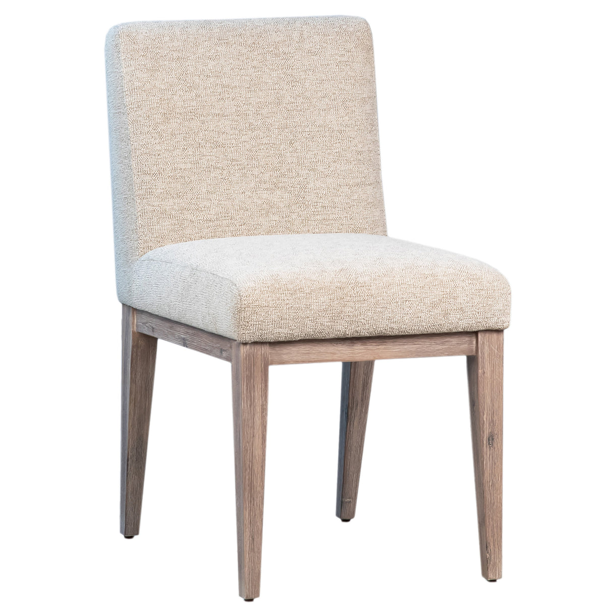 Daisy Natural Warm Wash Legs with Salt and Pepper Upholstery Dining Chair