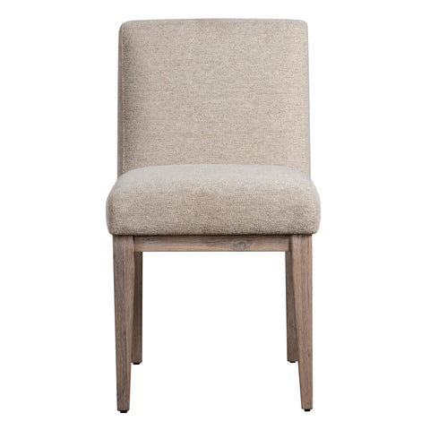 Daisy Natural Warm Wash Legs with Salt and Pepper Upholstery Dining Chair