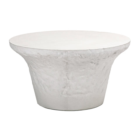 Yanis Textured White Finish Outdoor Coffee Table