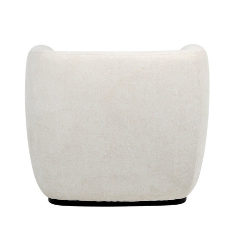 Karl Cream Upholstery with Black Base Occasional Chair
