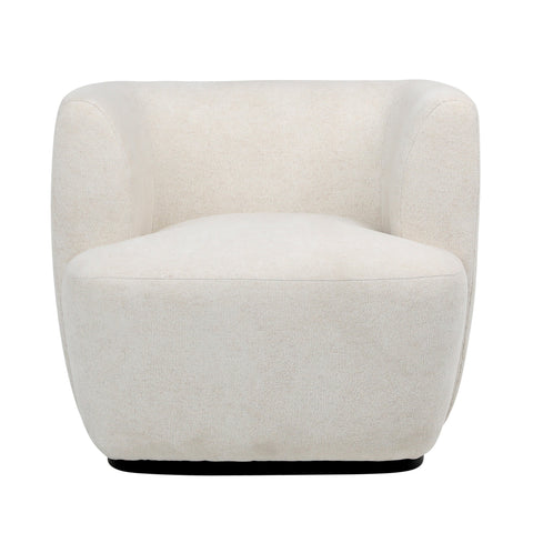 Karl Cream Upholstery with Black Base Occasional Chair