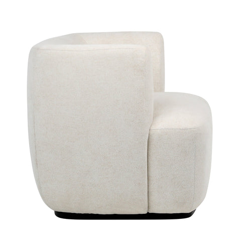 Karl Cream Upholstery with Black Base Occasional Chair
