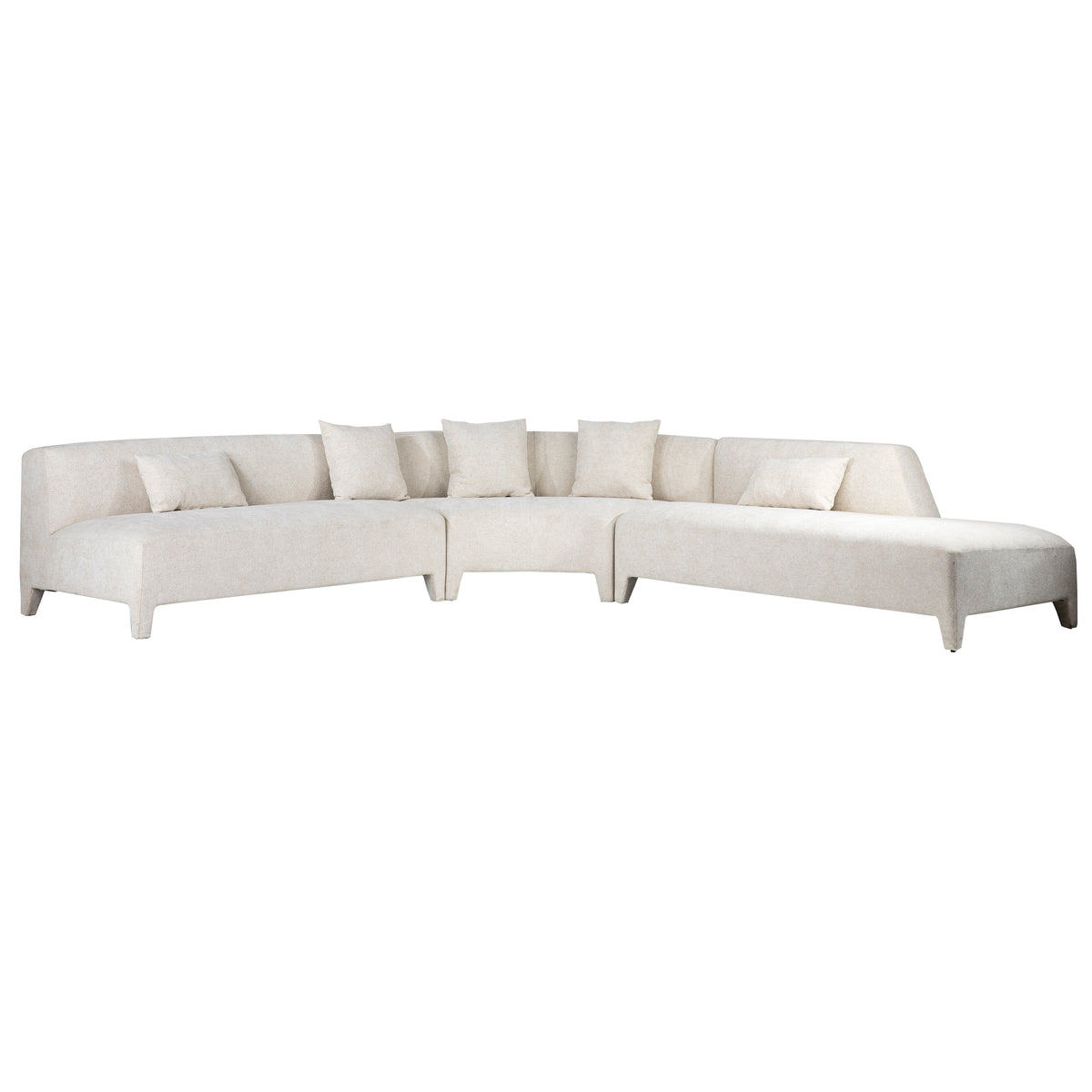 Melba Cream Upholstery L-Shape Sectional
