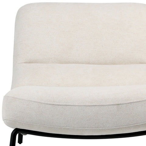 Stephen Cream Upholstery with Matte Black Metal Legs Occasional Chair