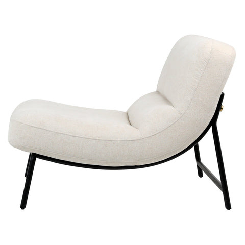Stephen Cream Upholstery with Matte Black Metal Legs Occasional Chair