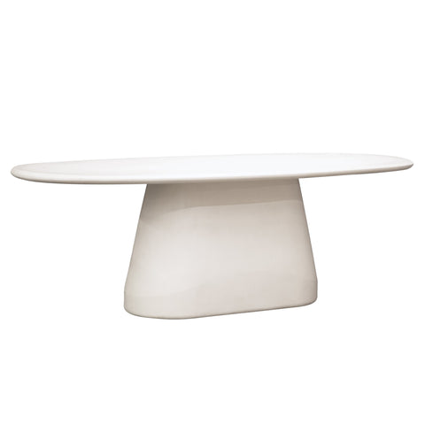 Turell Ivory Finish Outdoor Dining Table