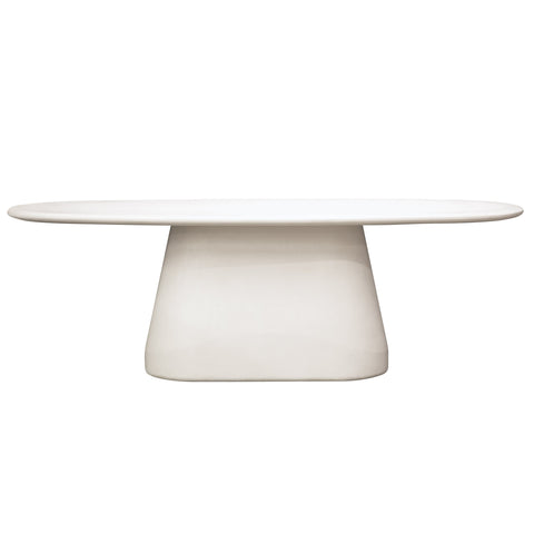 Turell Ivory Finish Outdoor Dining Table