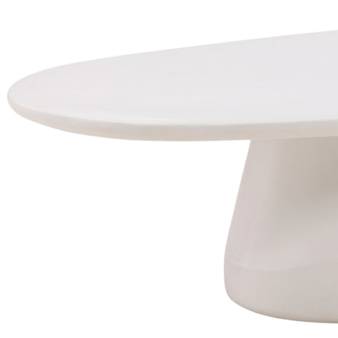 Turell Ivory Finish Outdoor Coffee Table