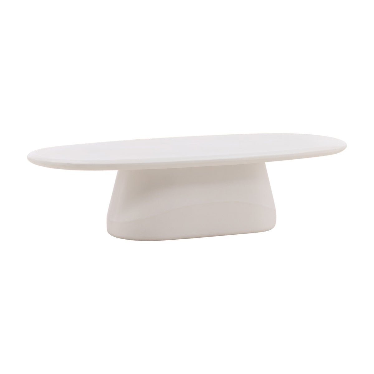 Turell Ivory Finish Outdoor Coffee Table