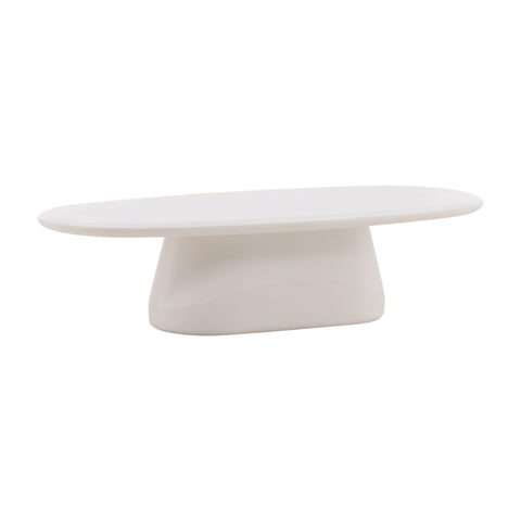 Turell Ivory Finish Outdoor Coffee Table