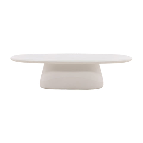 Turell Ivory Finish Outdoor Coffee Table
