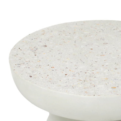 Gill White Outdoor Side Table