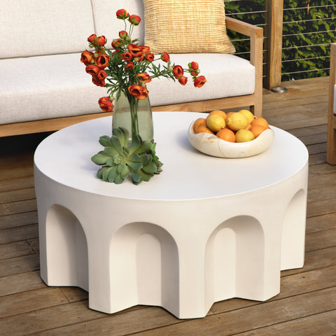 Hutchins Ivory Outdoor Coffee Table