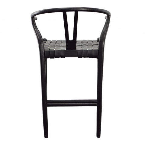 Bernice Antique Black Finish Counter Stool