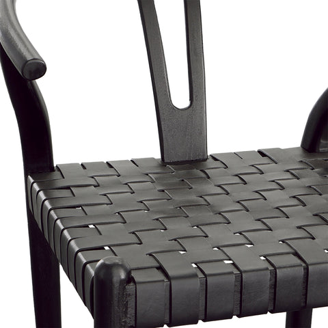 Bernice Antique Black Finish Counter Stool