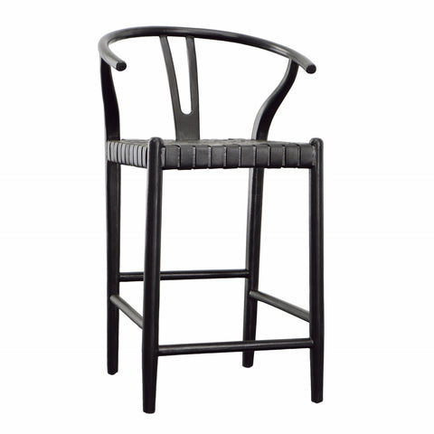 Bernice Antique Black Finish Counter Stool