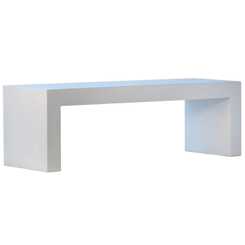 Blazer Natural White Sealed Finish Outdoor Bench