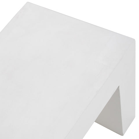 Blazer Natural White Sealed Finish Outdoor Bench