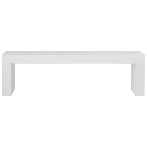 Blazer Natural White Sealed Finish Outdoor Bench