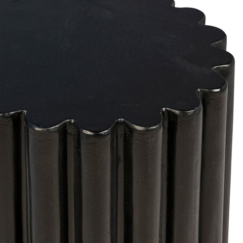 Curtiss Antique Black Finish with Acrylic Seal Outdoor Side Table