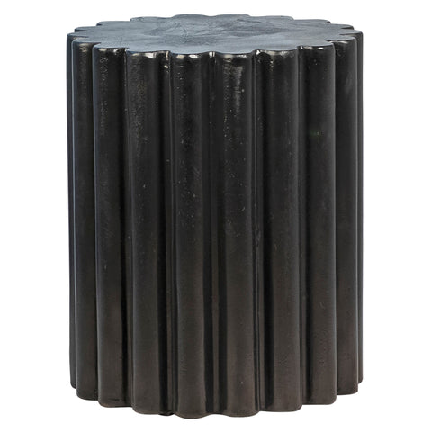 Curtiss Antique Black Finish with Acrylic Seal Outdoor Side Table