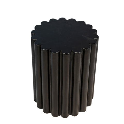 Curtiss Antique Black Finish with Acrylic Seal Outdoor Side Table