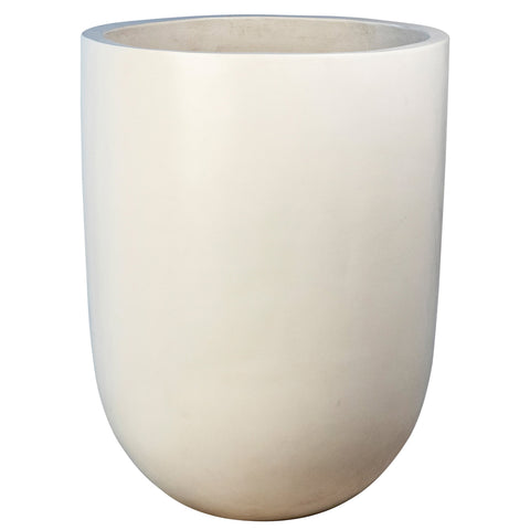 Leo Natural White Finish Planter
