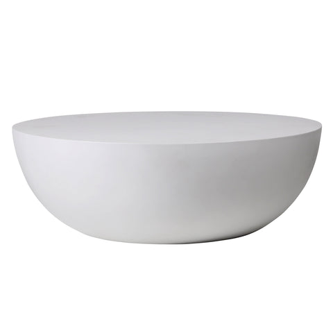 Calera White Finish Outdoor Coffee Table