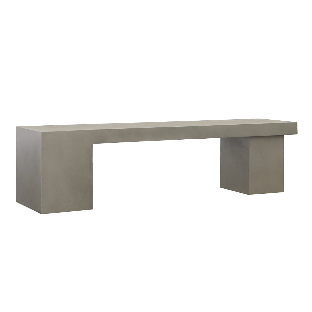 Rumi Grey Concrete Finish with Acrylic Sealer Outdoor Bench
