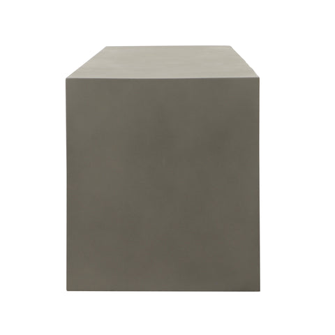 Rumi Grey Concrete Finish with Acrylic Sealer Outdoor Bench