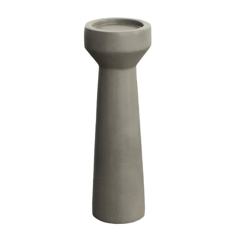 Benicia Grey Concrete Finish with Acrylic Sealer Outdoor Candle Stand
