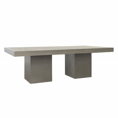 Simona Grey Concrete Finish with Acrylic Sealer Outdoor Dining Table