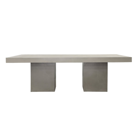 Simona Grey Concrete Finish with Acrylic Sealer Outdoor Dining Table