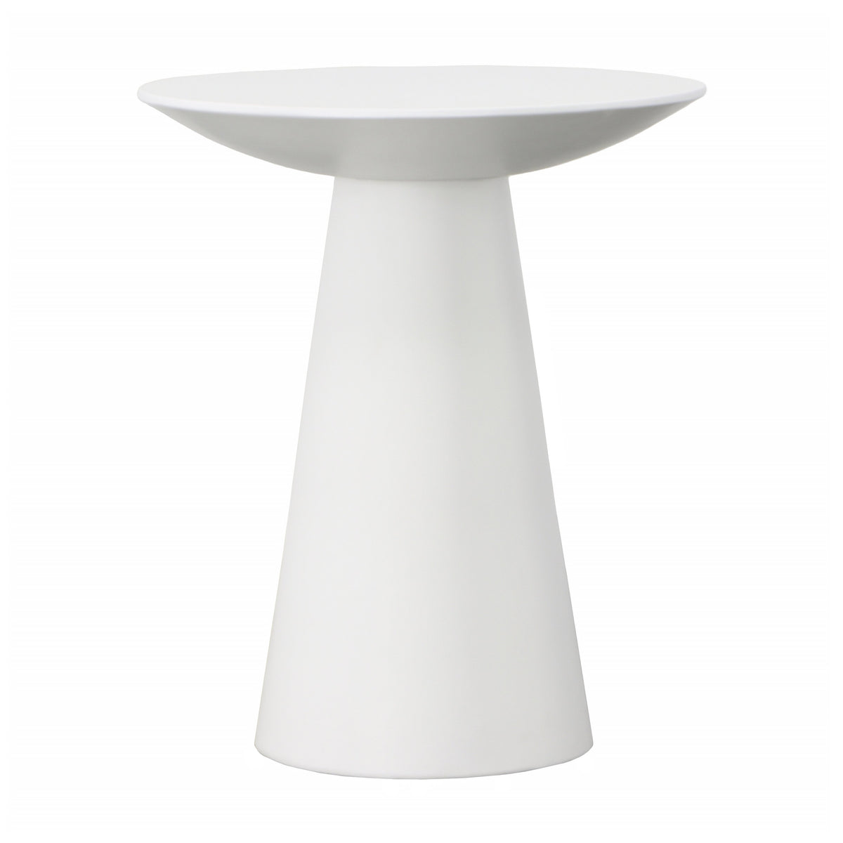 Milena White Finish Outdoor Side Table