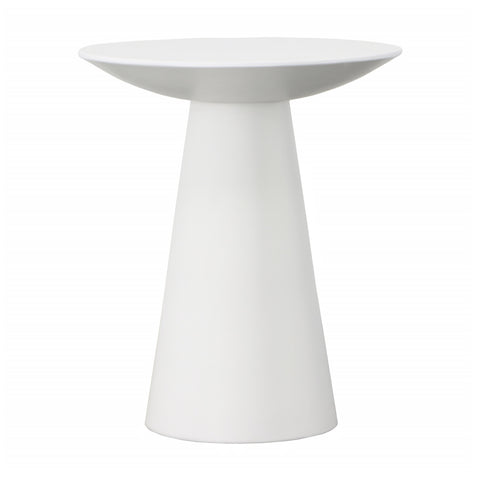 Milena White Finish Outdoor Side Table