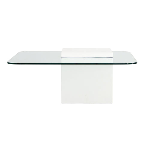 Lancin White Outdoor Coffee Table