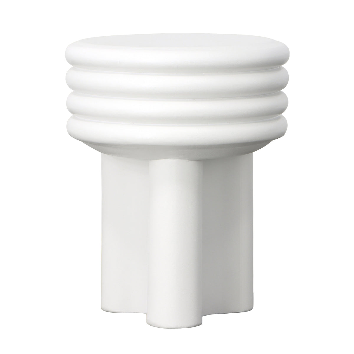 Biel White Finish with Acrylic Sealer Outdoor Side Table