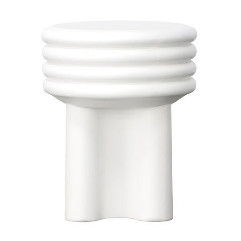 Biel White Finish with Acrylic Sealer Outdoor Side Table