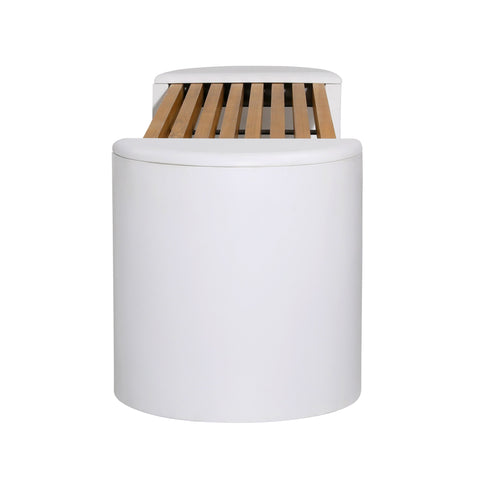 Bagio White and Natural Top Outdoor Bench