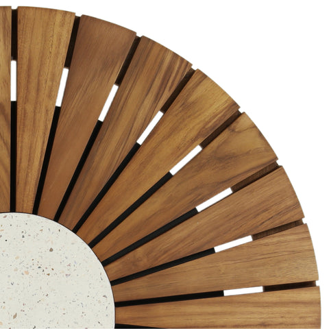 Mia Natural and White Outdoor Side Table