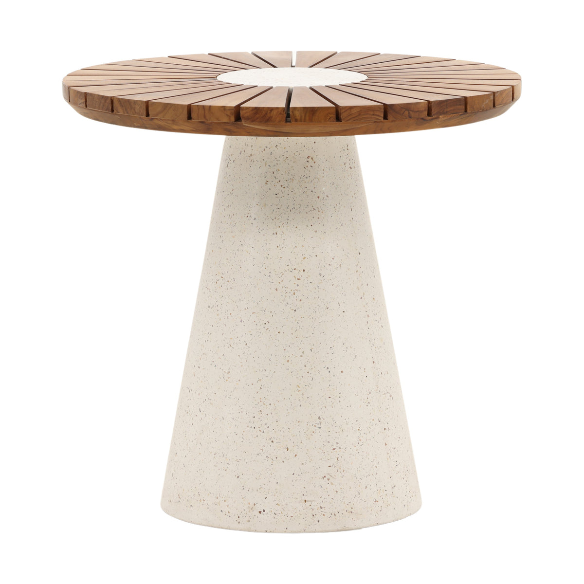 Mia Natural and White Outdoor Side Table