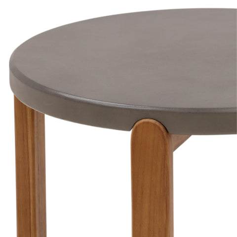 Hadley Grey and Natural Outdoor Side Table