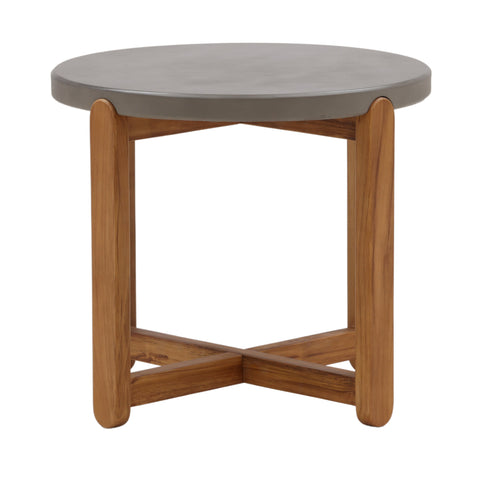 Hadley Grey and Natural Outdoor Side Table