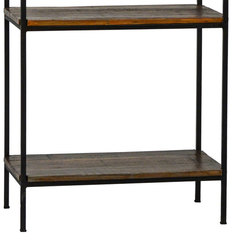 Madison Medium Brown Sealed Finish and Antique Iron Bookcase