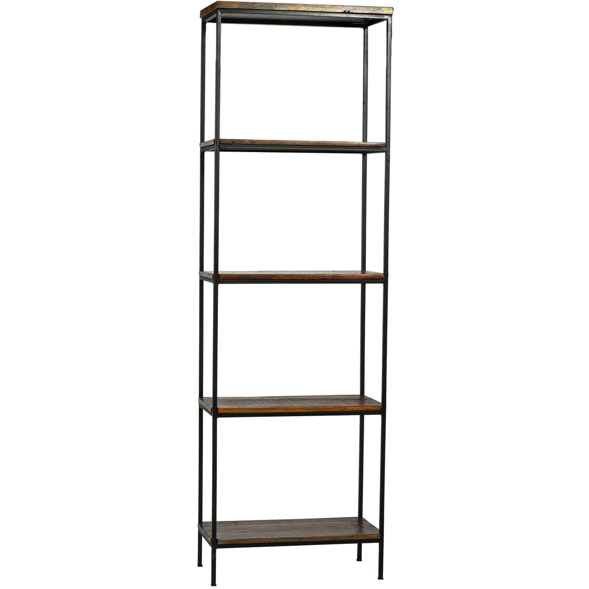 Madison Medium Brown Sealed Finish and Antique Iron Bookcase