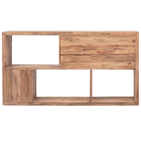 Agatha Medium Brown Rustic Finish Bookcase