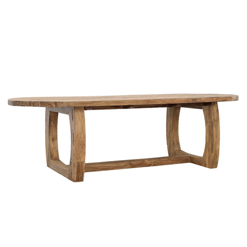 Janie Distressed Natural Finish Outdoor Dining Table