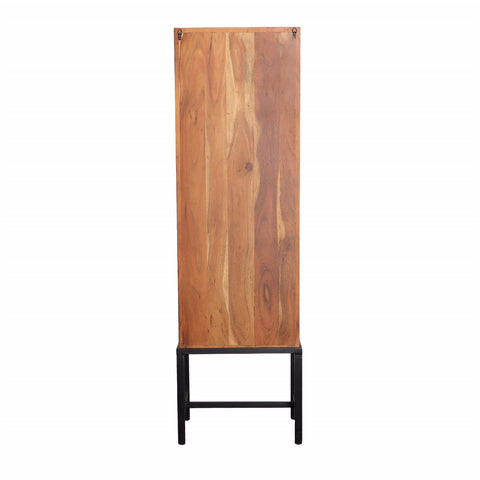 Sherman Medium Brown Distressed Paint and Stain Finish Cabinet